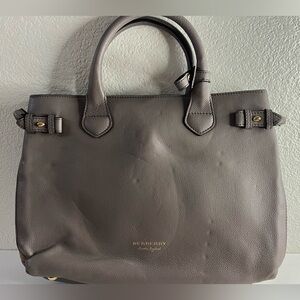 Burberry Dark Gray Leather Tote
